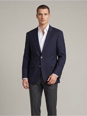 Balmain Paris Super 180's Virgin Wool Blazer - Navy